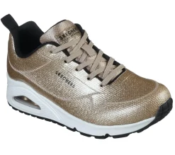 Com Atacadores|Sapatilhas Casuais-SKECHERS Uno - Diamond Shatter CHAMPAGNE