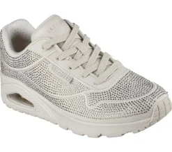 Com Atacadores|Sapatilhas Casuais-SKECHERS Uno - Disco Rave TAUPE
