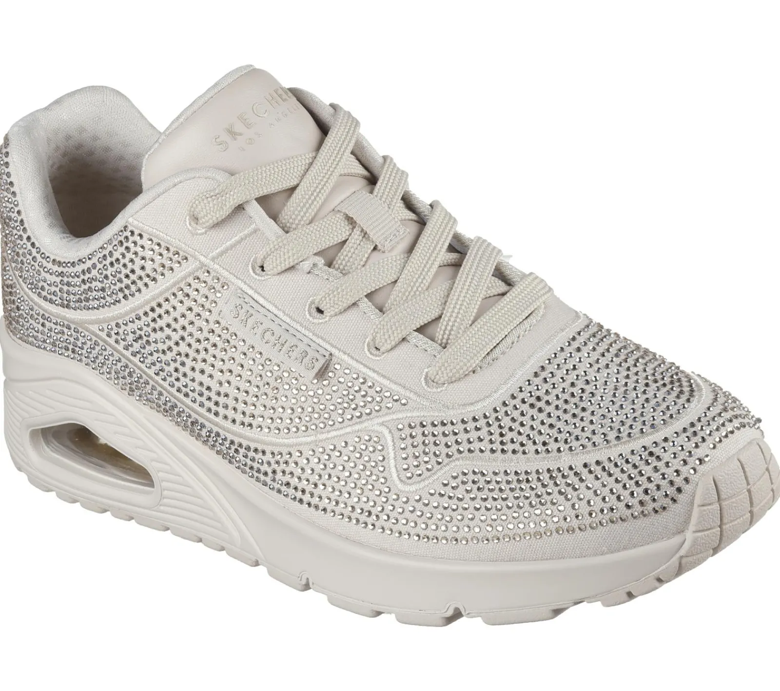 Com Atacadores|Sapatilhas Casuais-SKECHERS Uno - Disco Rave TAUPE