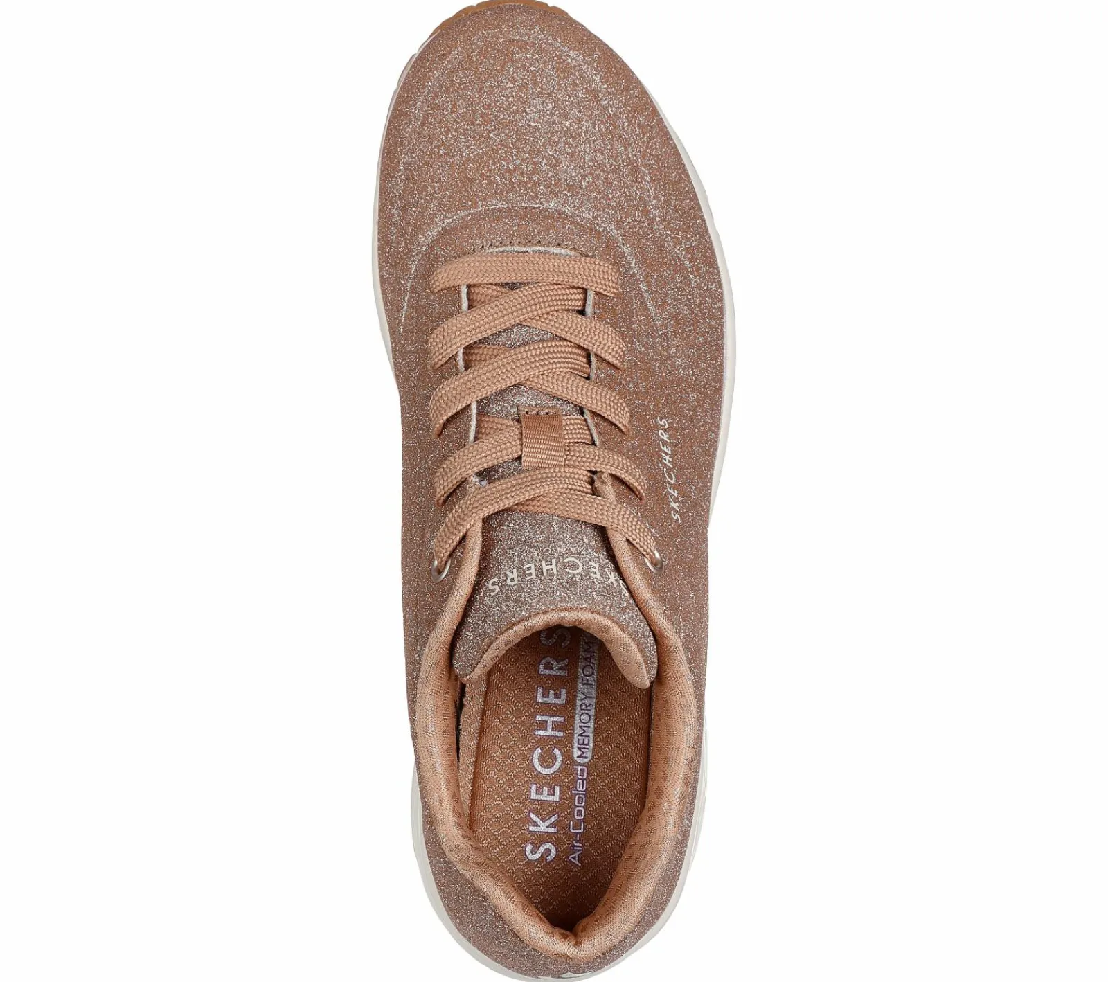Com Atacadores|Sapatilhas Casuais-SKECHERS Uno - Glitter Bomb ROSA / DOURADO