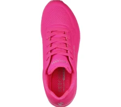 Com Atacadores|Sapatilhas-SKECHERS Uno - Night Shades ROSA CHOQUE