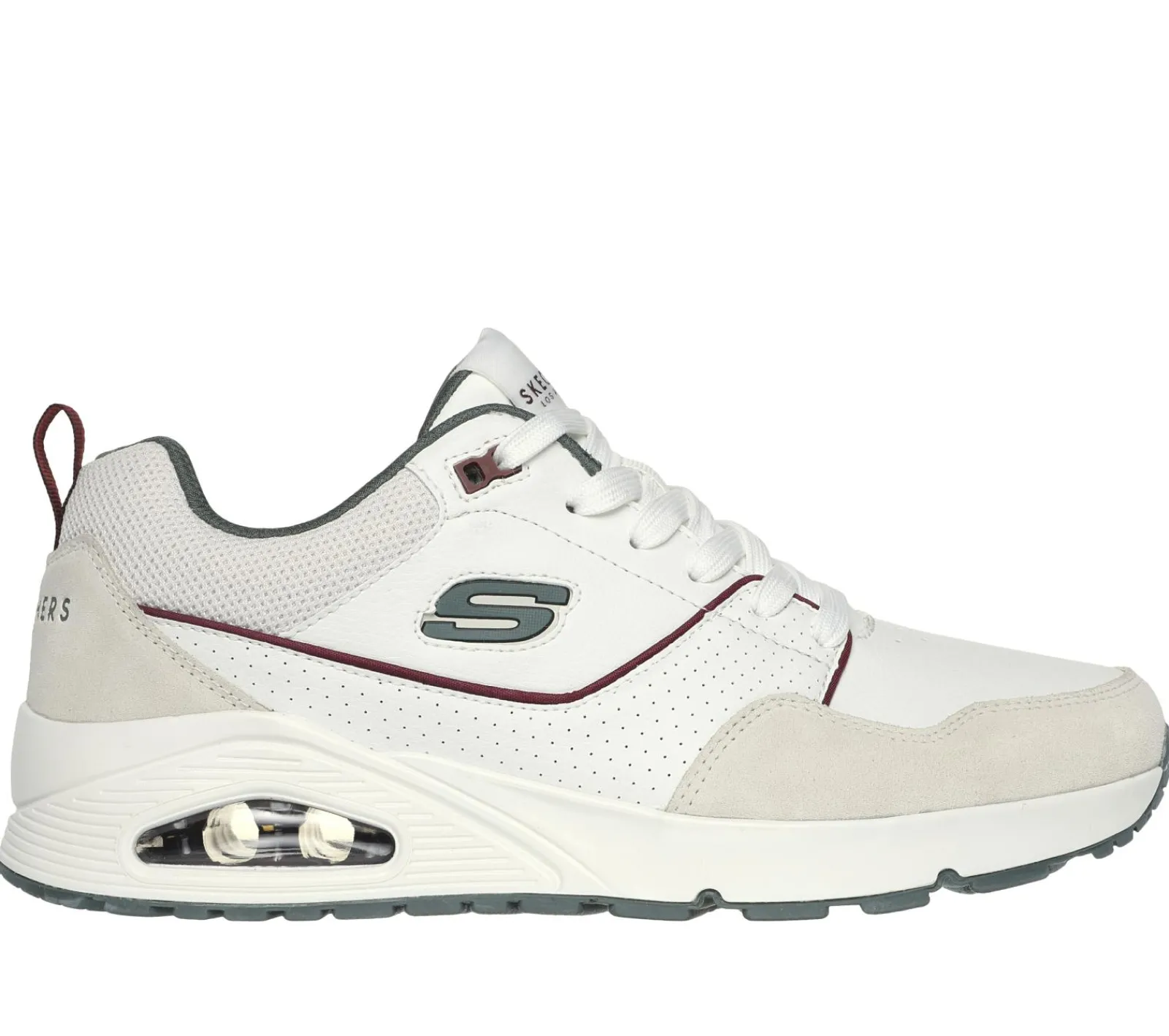 Sapatos Com Atacadores|Sapatilhas Casuais-SKECHERS Uno - Retro One BRANCO / VERDE