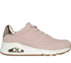 Com Atacadores|Sapatilhas Casuais-SKECHERS Uno - Shimmer Away BLUSH