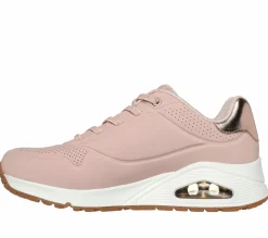 Com Atacadores|Sapatilhas Casuais-SKECHERS Uno - Shimmer Away BLUSH