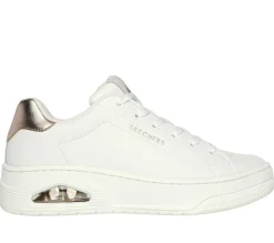 Com Atacadores|Sapatilhas Casuais-SKECHERS Uno Court - Courted Air BRANCO