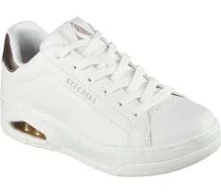 Com Atacadores|Sapatilhas Casuais-SKECHERS Uno Court - Courted Air BRANCO