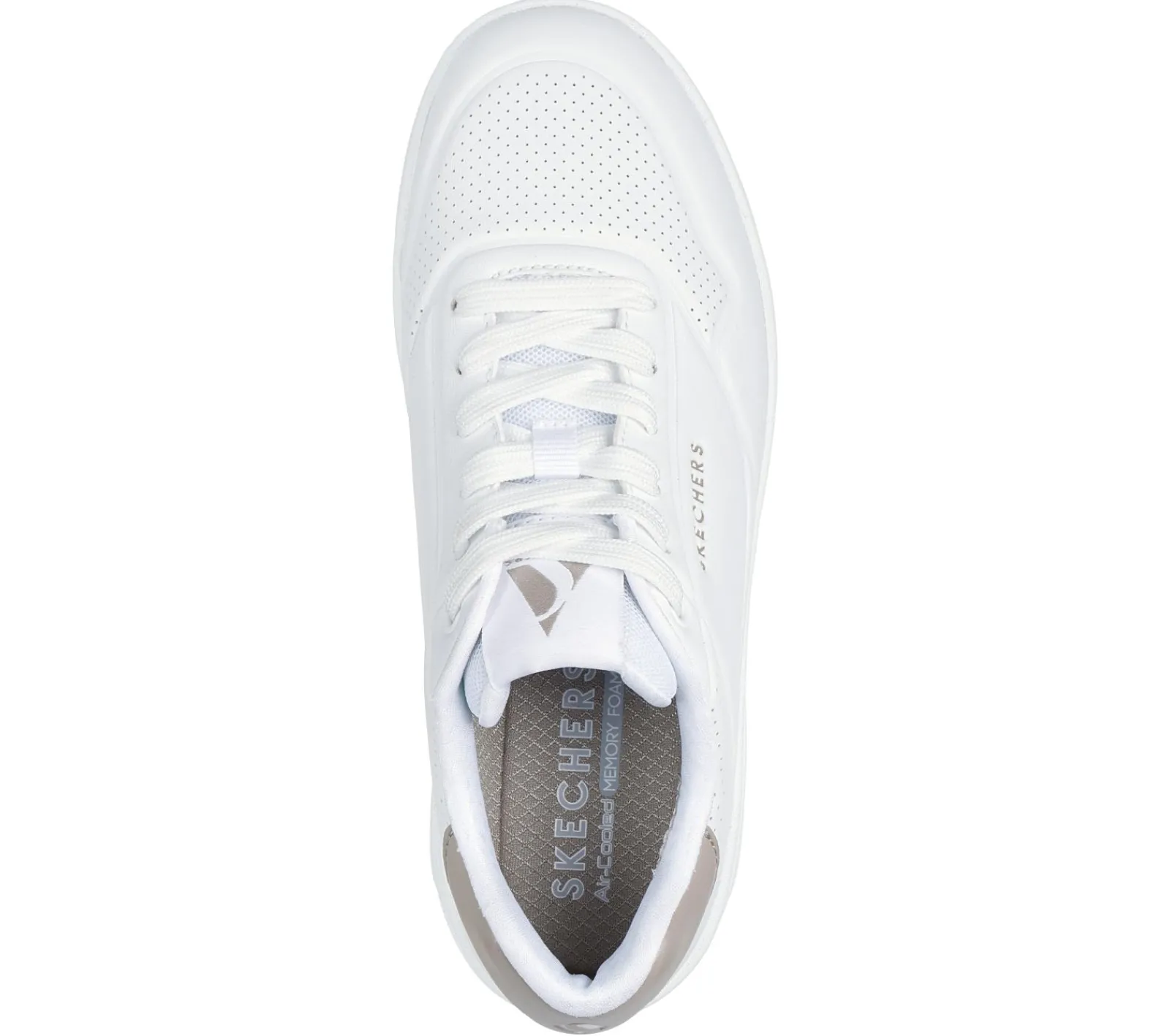 Com Atacadores|Sapatilhas Casuais-SKECHERS Uno Court - Fast Break BRANCO