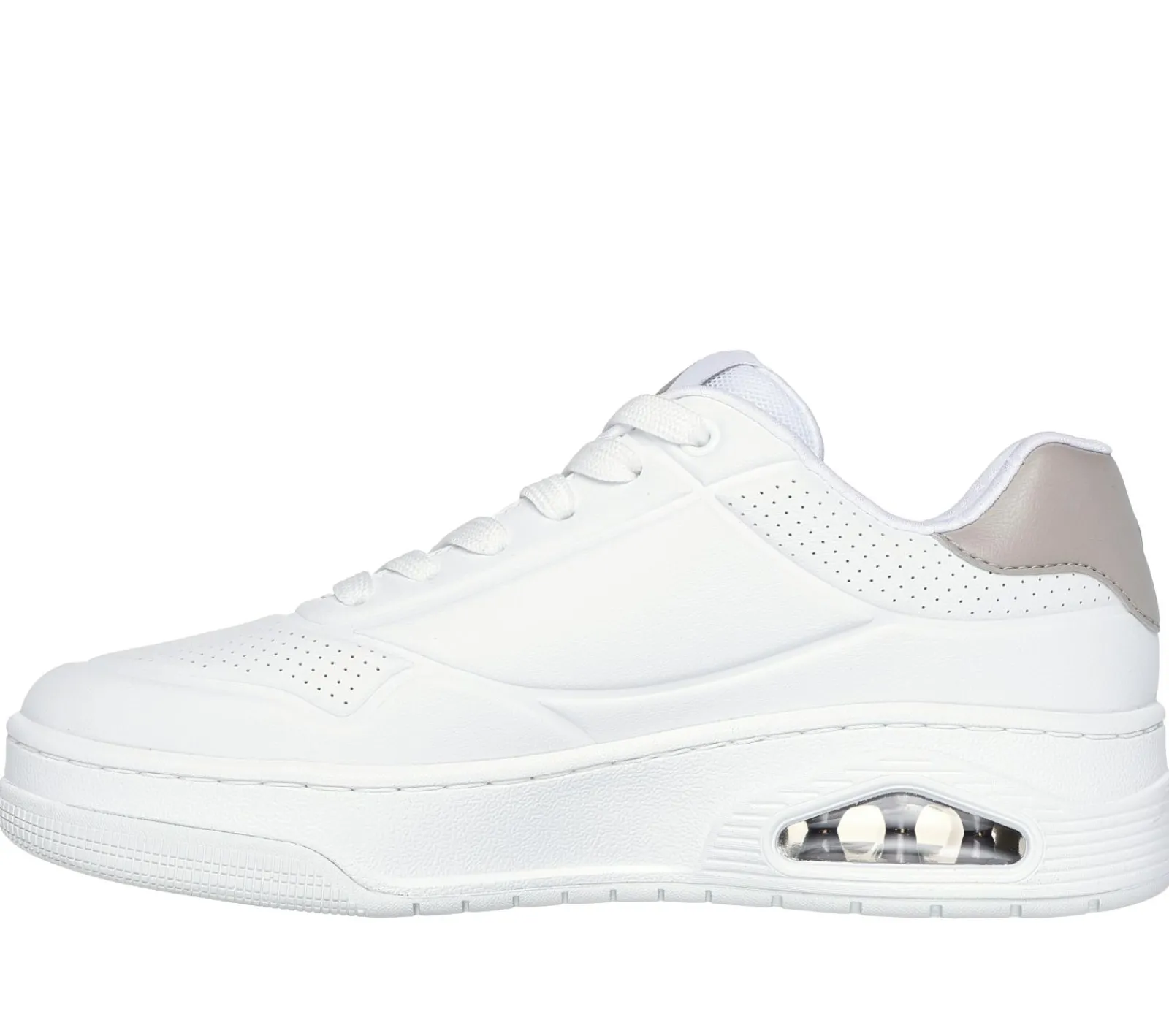 Com Atacadores|Sapatilhas Casuais-SKECHERS Uno Court - Fast Break BRANCO