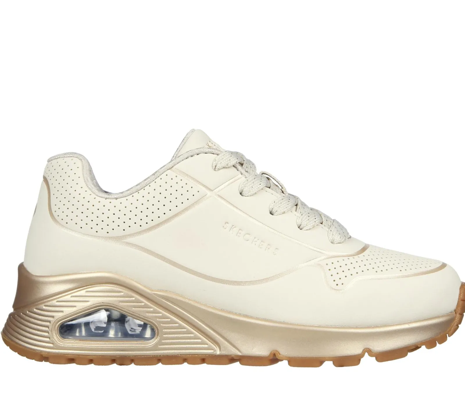 Com Atacadores|Sapatilhas-SKECHERS Uno Gen1 - Cool Heels NATURAL