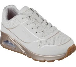 Com Atacadores|Sapatilhas-SKECHERS Uno Gen1 - Cool Heels NATURAL