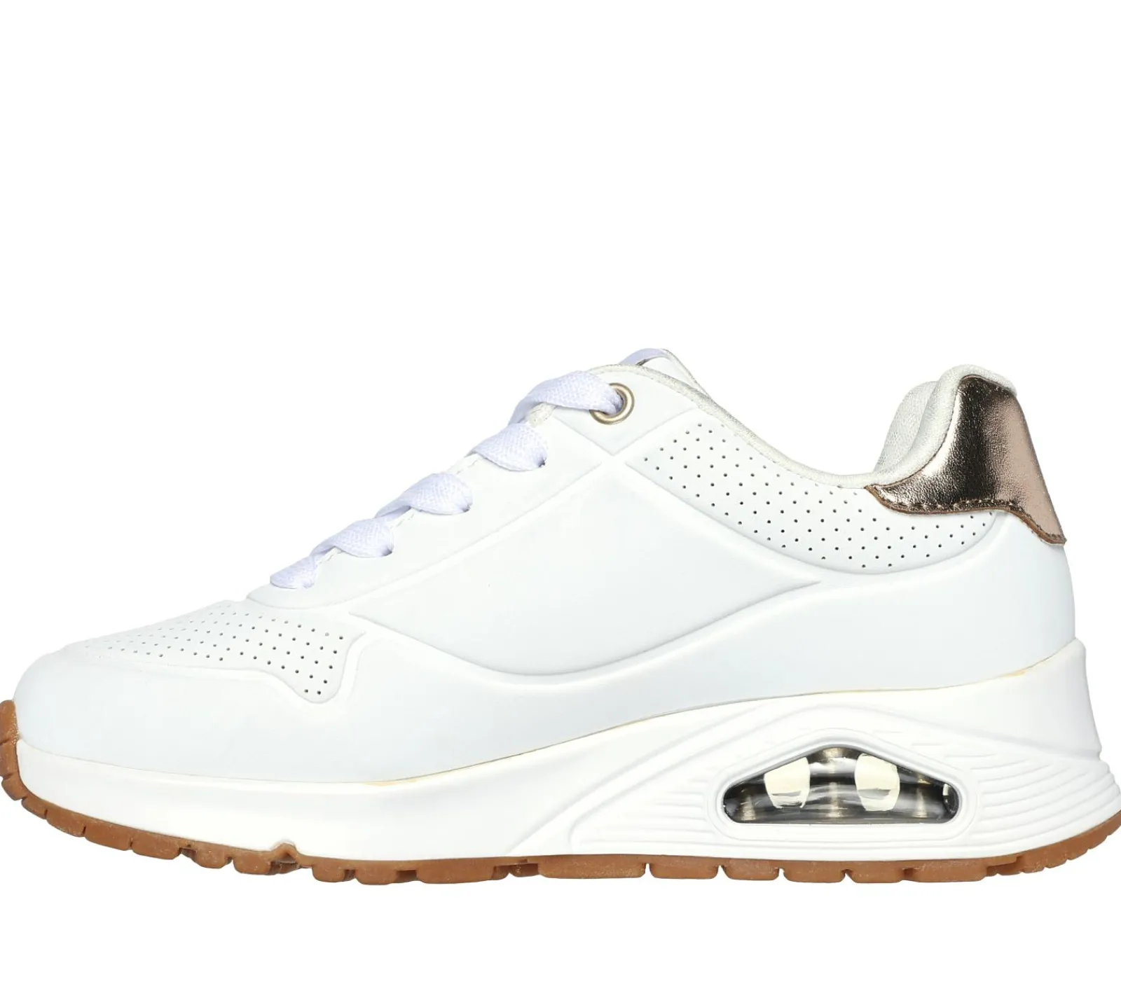 Com Atacadores|Sapatilhas-SKECHERS Uno Gen1 - Shimmer Away BRANCO