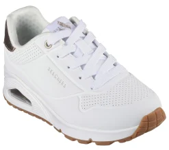 Com Atacadores|Sapatilhas-SKECHERS Uno Gen1 - Shimmer Away BRANCO
