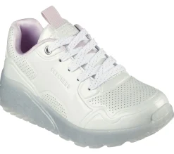 Com Atacadores|Sapatilhas-SKECHERS Uno Ice - Prism Luxe BRANCO / PRATEADO