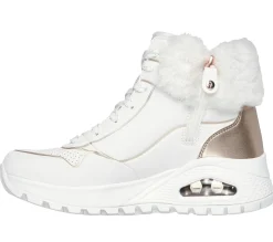 Com Atacadores|Botas-SKECHERS Uno Rugged - Fall Shimmer BRANCO /ROSA GOLD