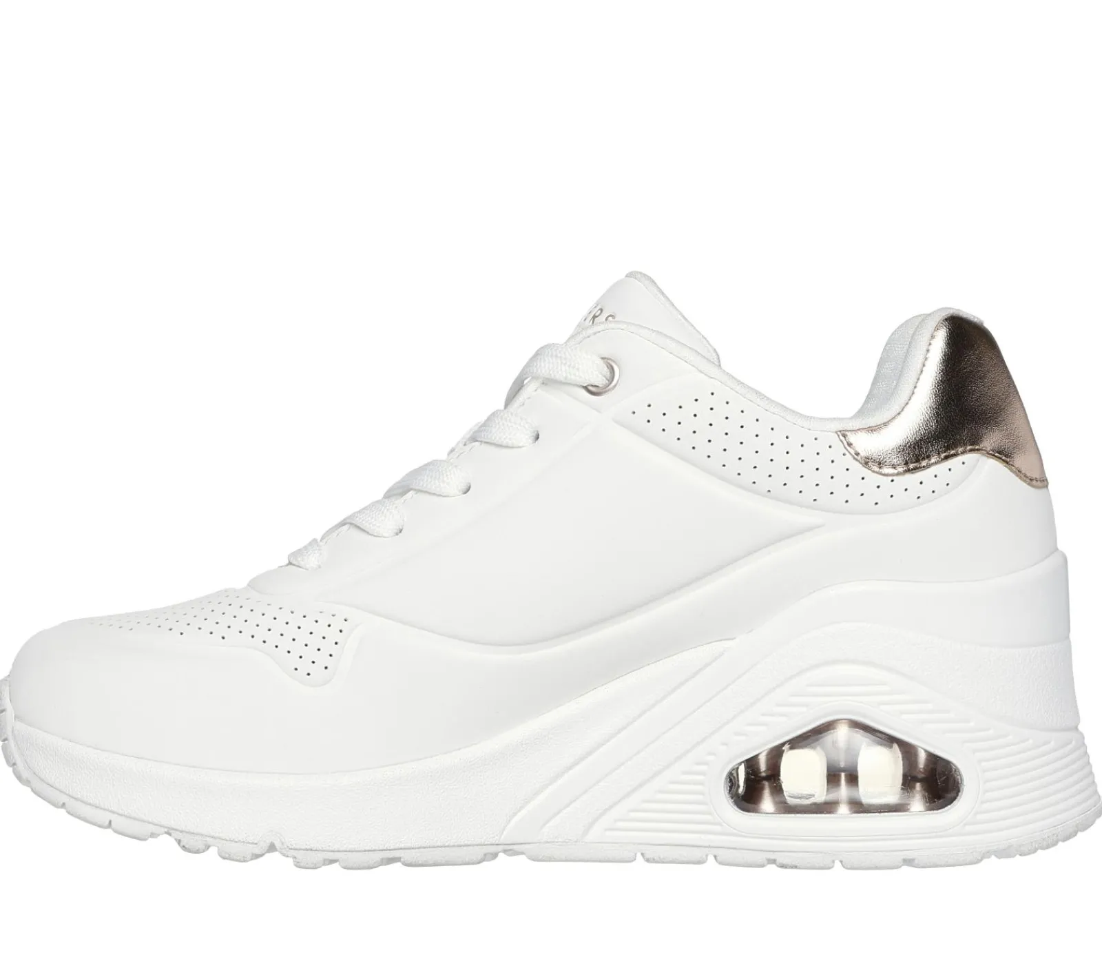 Sapatos De Cunha|Com Atacadores-SKECHERS Uno Wedge - HI Steps BRANCO