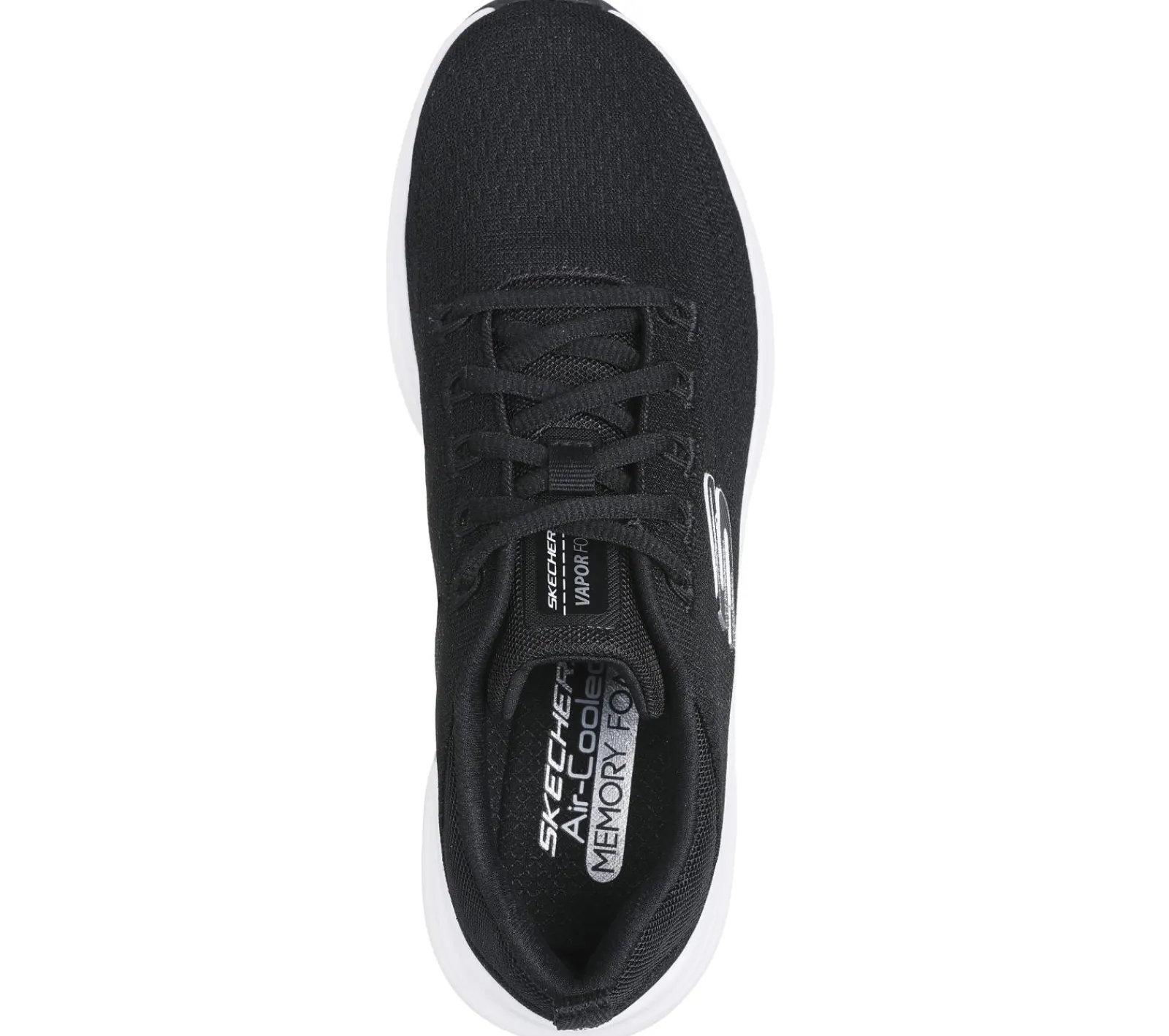 Com Atacadores|Sapatilhas-SKECHERS Vapor Foam PRETO / BRANCO