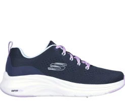 Com Atacadores|Sapatilhas-SKECHERS Vapor Foam - Fresh Trend NAVY / LAVANDA
