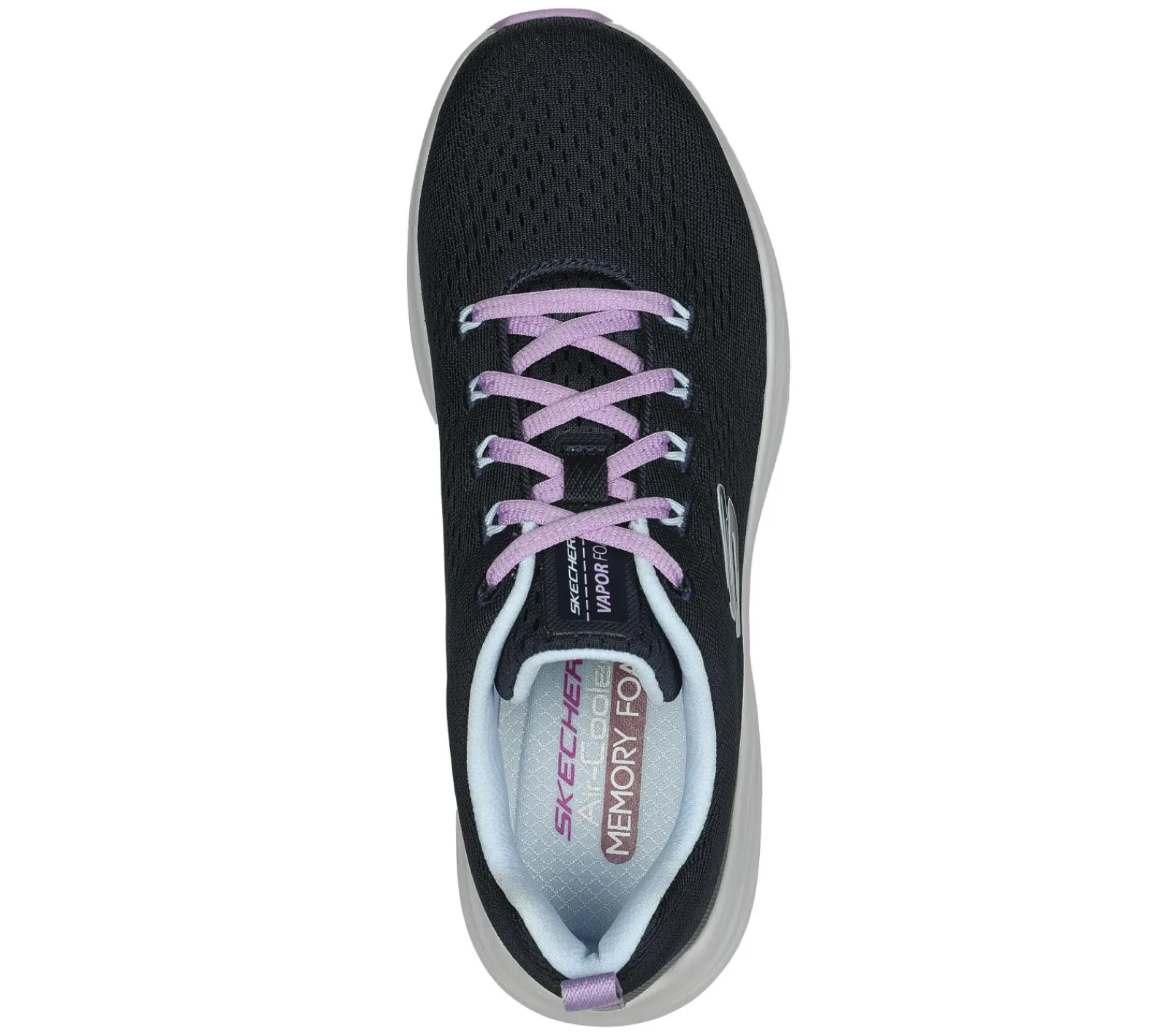 Com Atacadores|Sapatilhas-SKECHERS Vapor Foam - Fresh Trend NAVY / LAVANDA