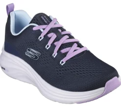 Com Atacadores|Sapatilhas-SKECHERS Vapor Foam - Fresh Trend NAVY / LAVANDA