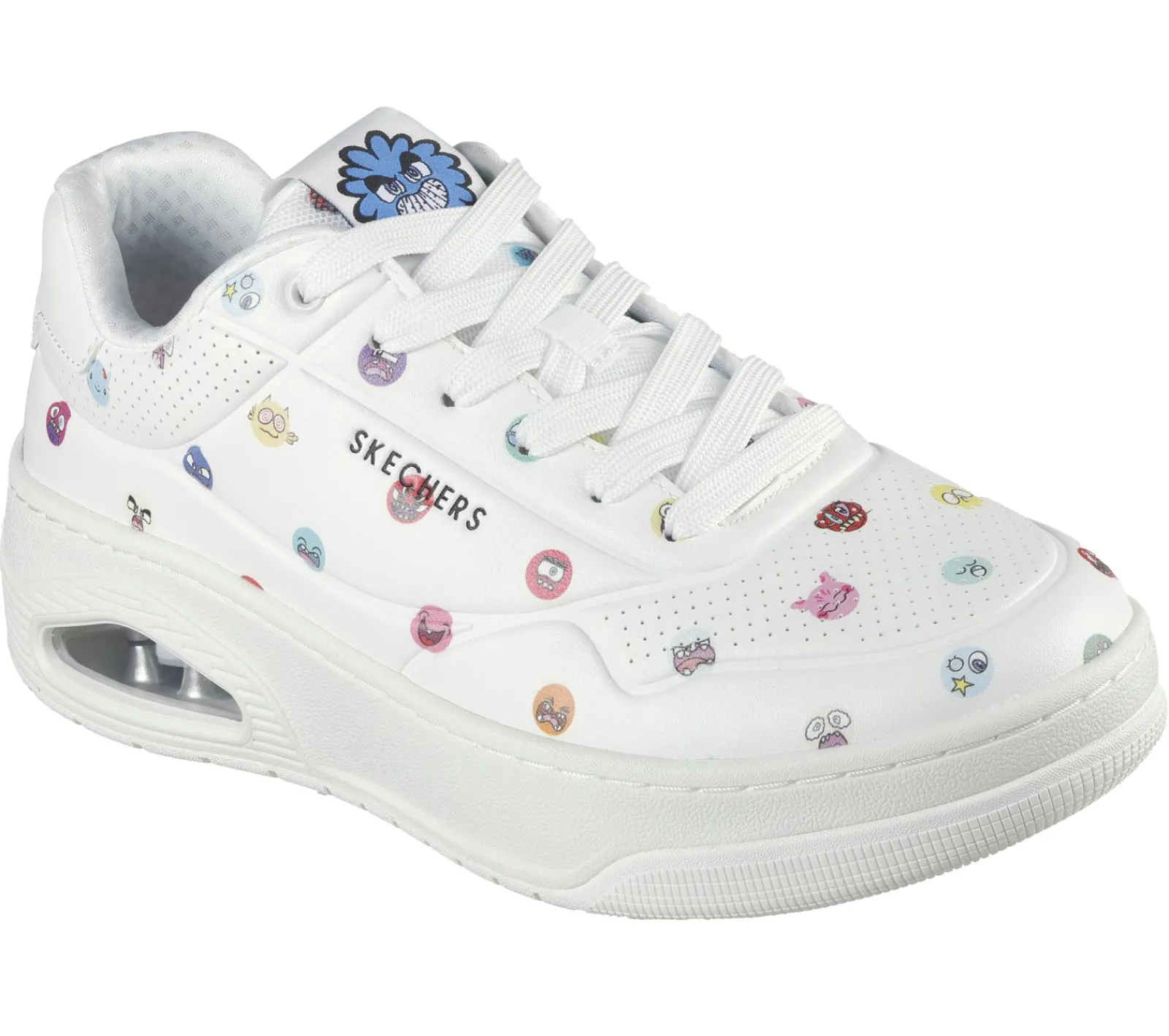 Sapatilhas Casuais-SKECHERS Vexx: Uno Court - Vexx Multi-Moji BRANCO / MULTICOR