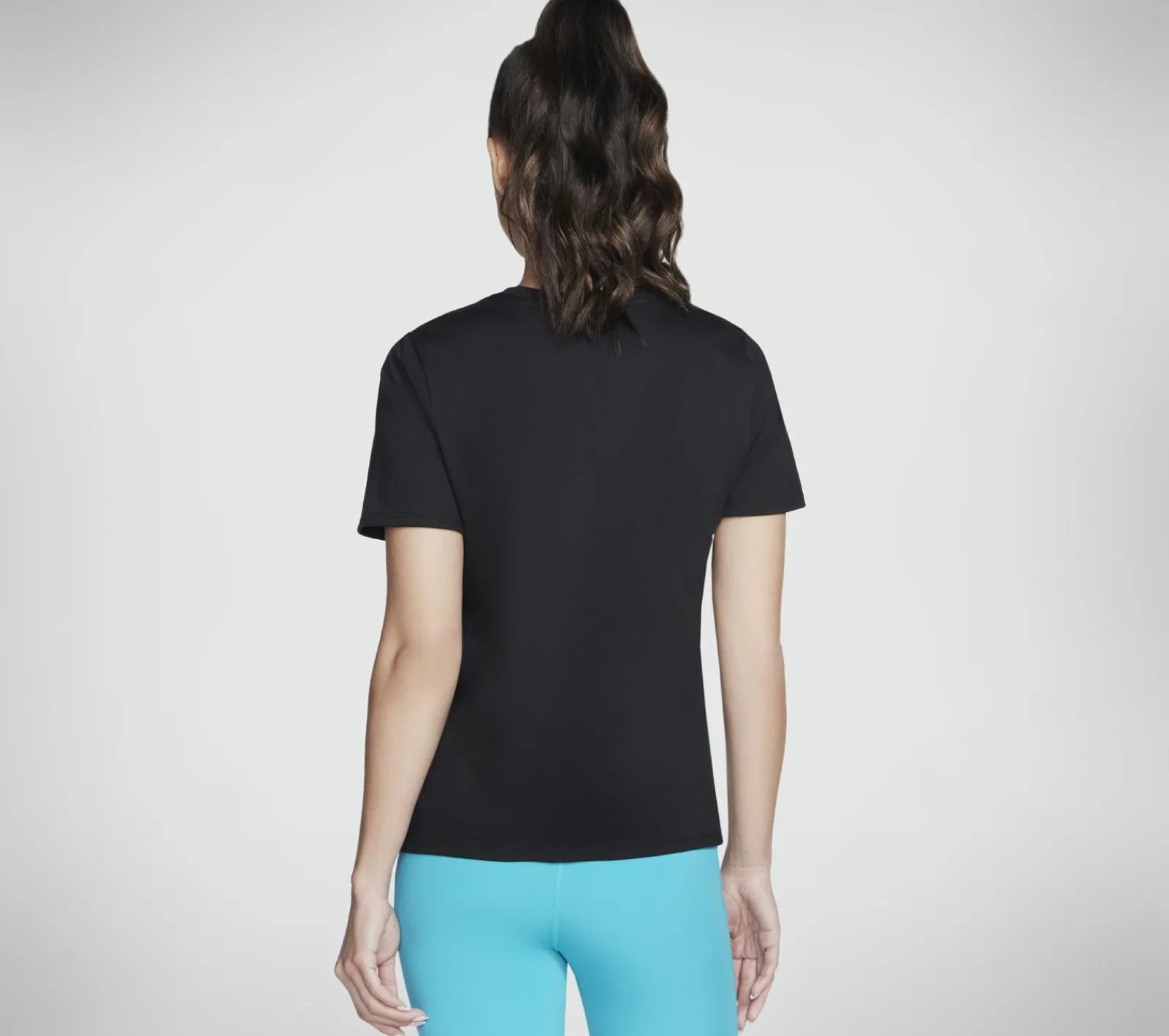 Partes De Cima|Partes De Cima-SKECHERS Vibrant Glow Short Sleeve Tee PRETO