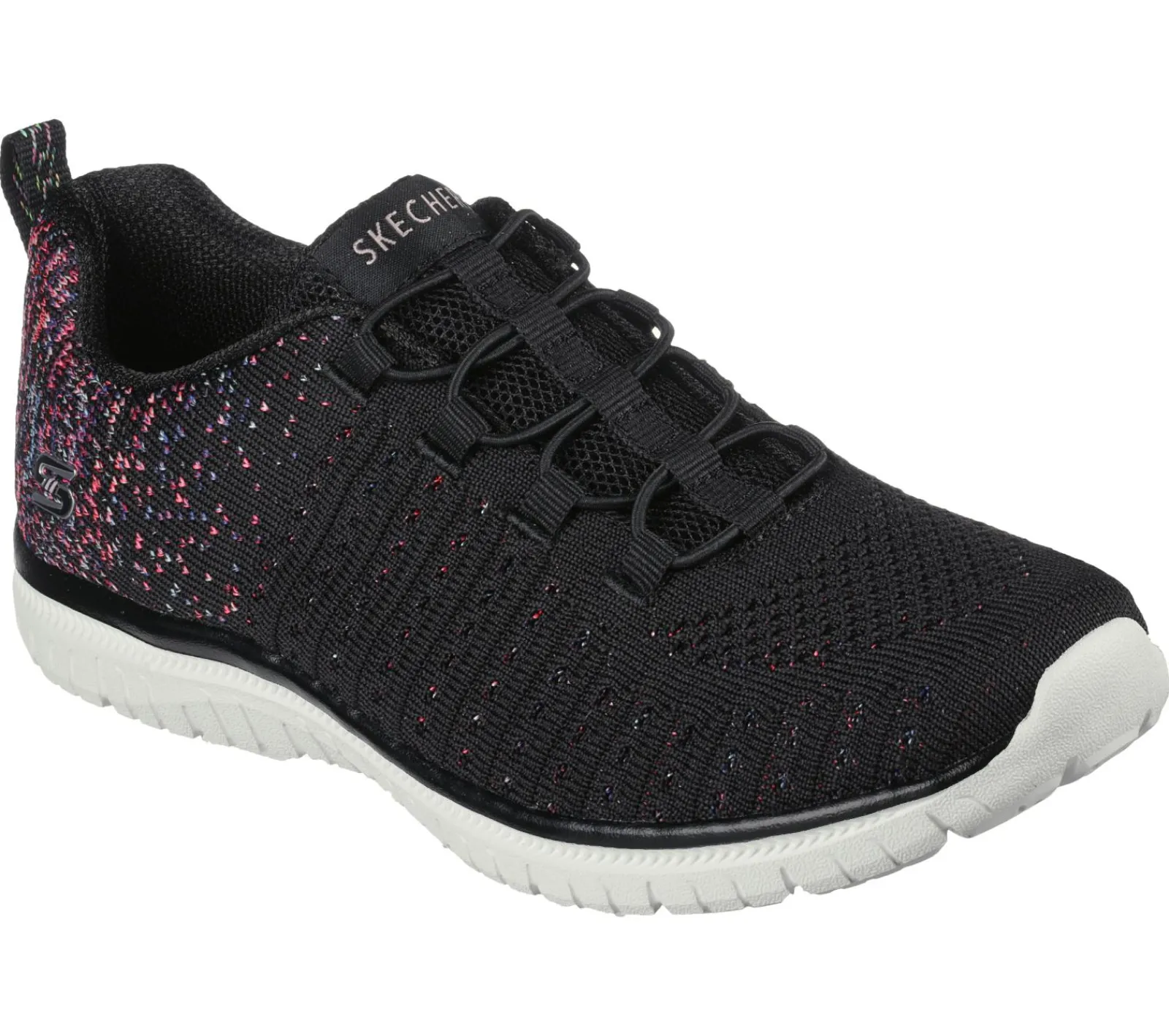 Calçado Sem Atacadores|Sapatilhas Casuais-SKECHERS Virtue PRETO / ROSA
