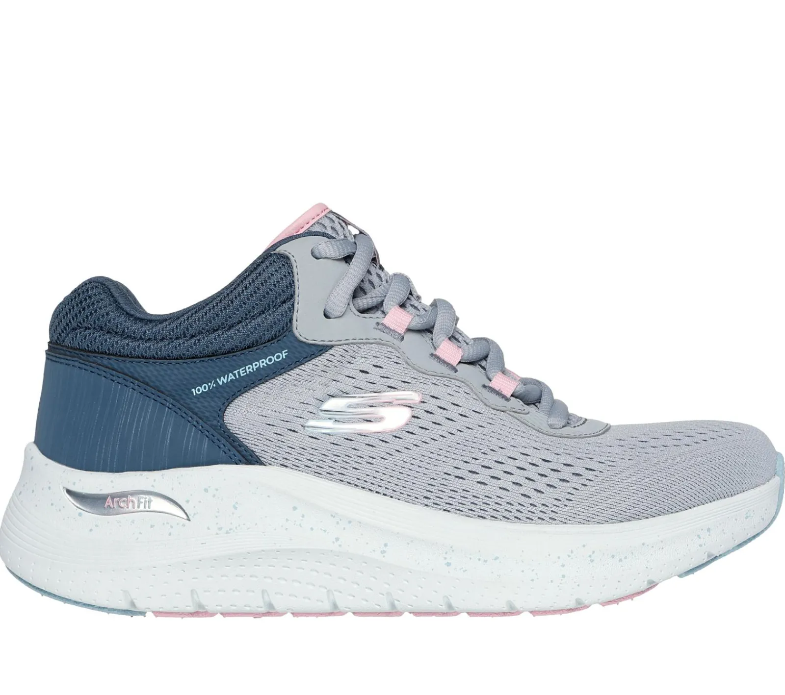 Botas|Com Atacadores-SKECHERS Waterproof: Arch Fit 2.0 - Rainy Days CINZENTO / MENTA