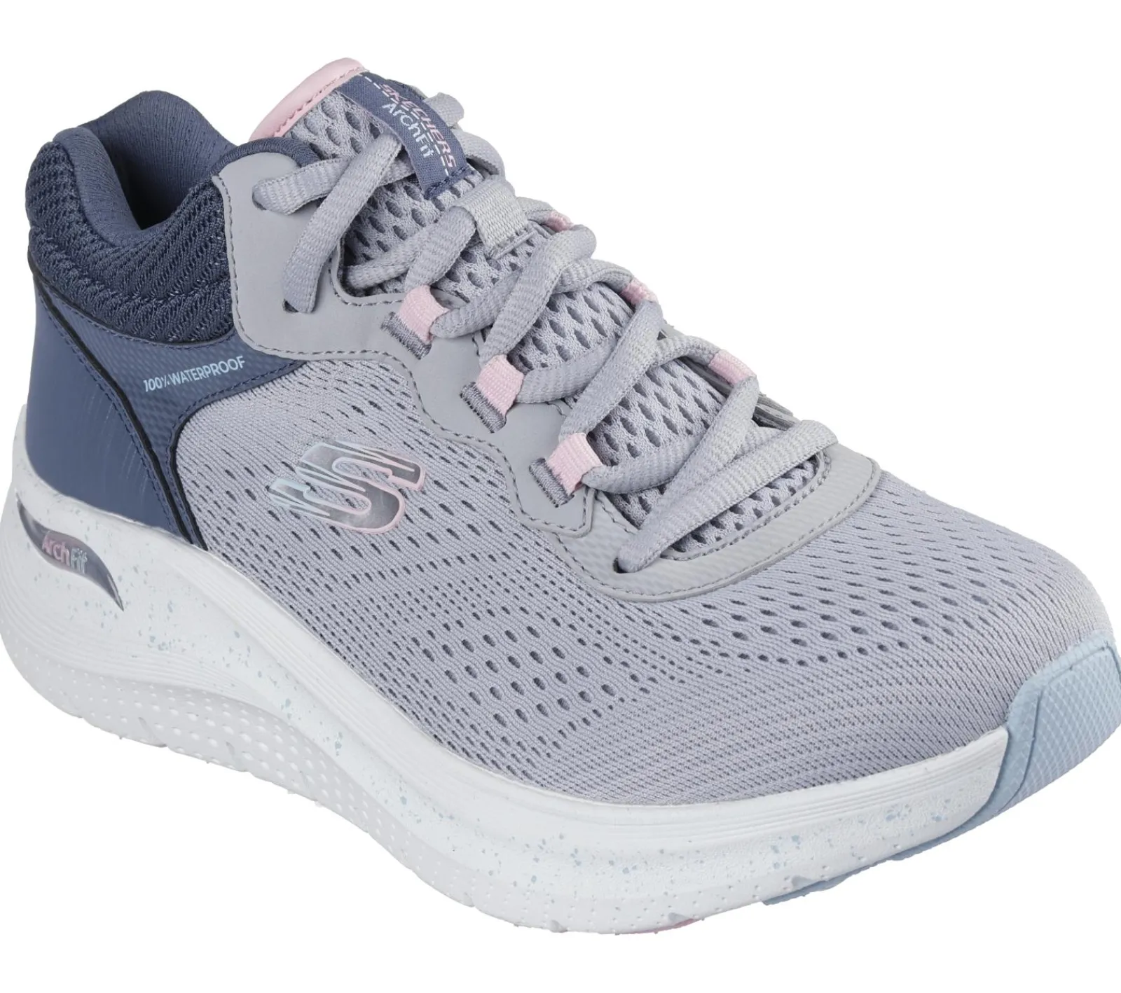 Botas|Com Atacadores-SKECHERS Waterproof: Arch Fit 2.0 - Rainy Days CINZENTO / MENTA