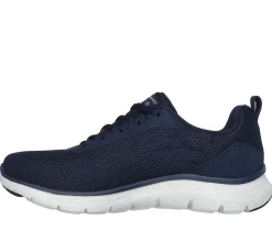 Com Atacadores|Sapatilhas-SKECHERS Waterproof: Flex Appeal 5.0 - Fresh Trek NAVY