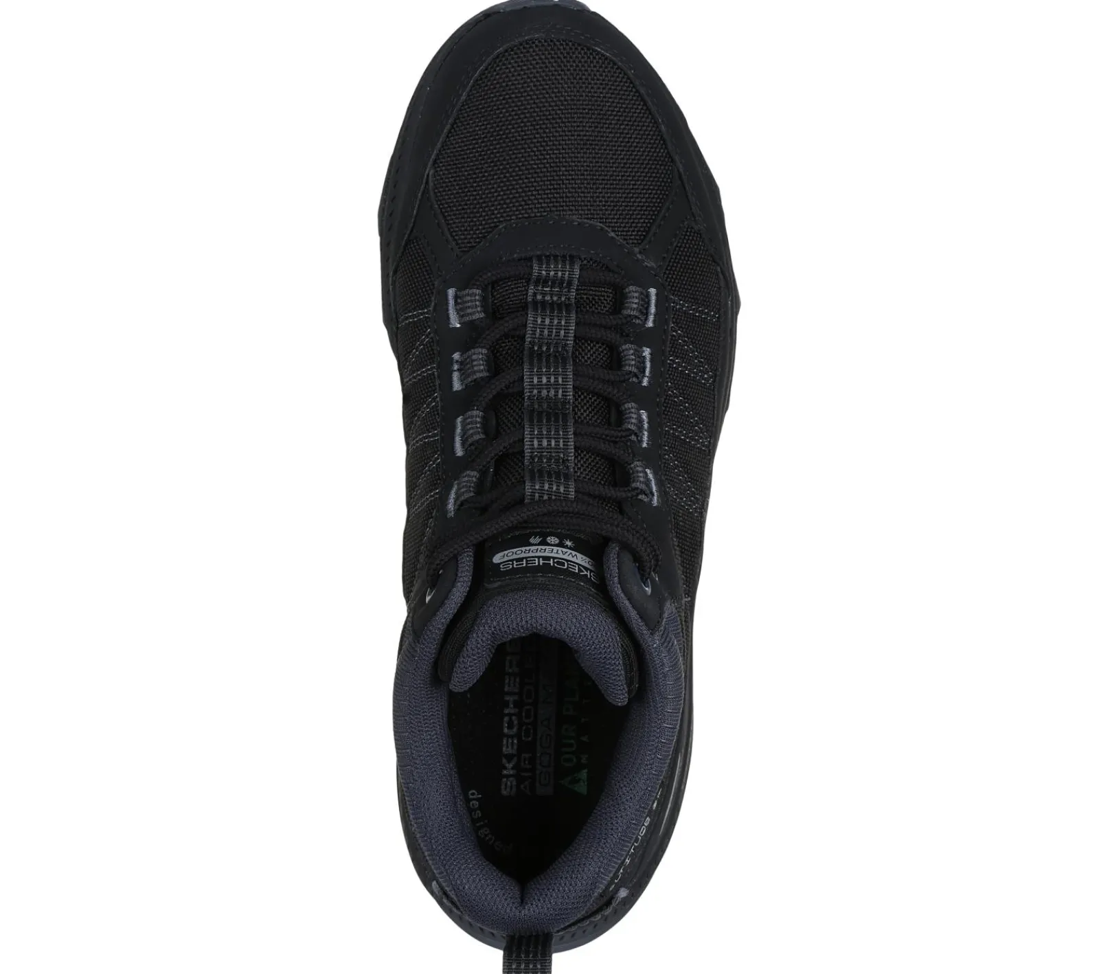 Com Atacadores|Botas-SKECHERS Waterproof: GO RUN Trail Altitude 2.0 PRETO / CARVÃO