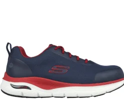 Work & Safety|Sapatos Com Atacadores-SKECHERS Work: Arch Fit SR - Ringstap NAVY / VERMELHO