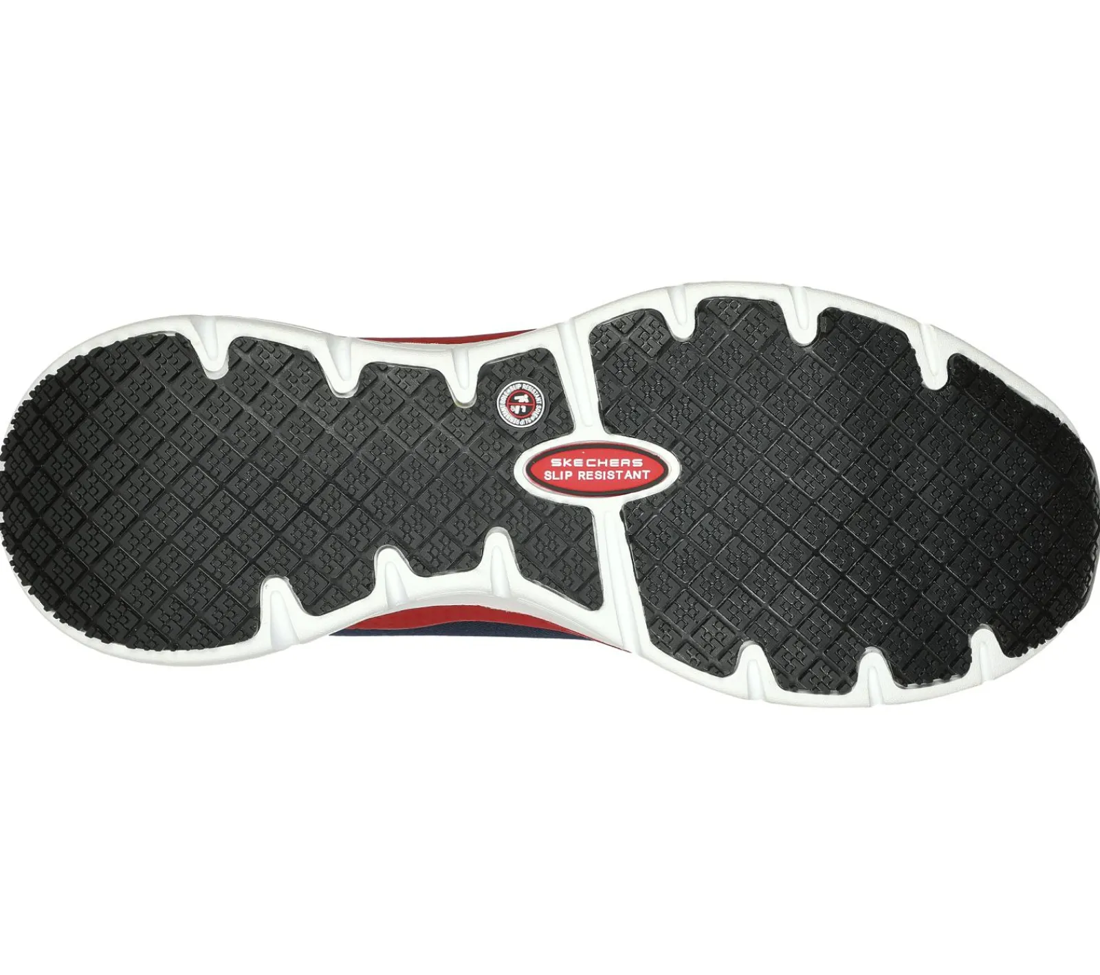 Work & Safety|Sapatos Com Atacadores-SKECHERS Work: Arch Fit SR - Ringstap NAVY / VERMELHO