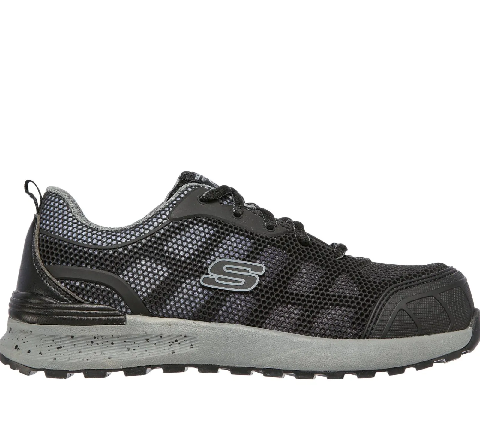 Work & Safety|Com Atacadores-SKECHERS Work: Bulklin - Lyndale Comp Toe PRETO / CINZENTO