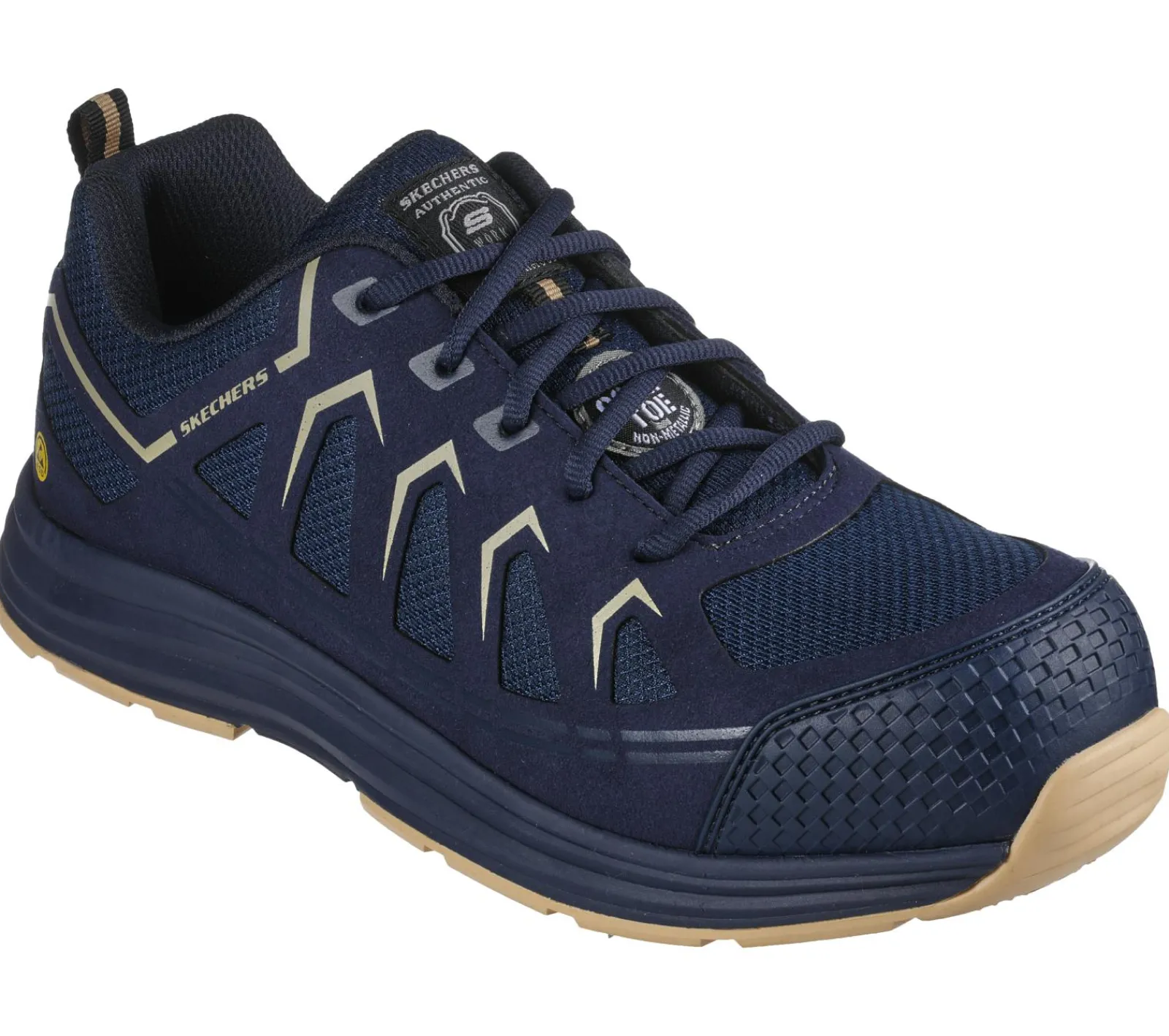 Work & Safety-SKECHERS Work: Malad II Comp Toe NAVY / CAMEL