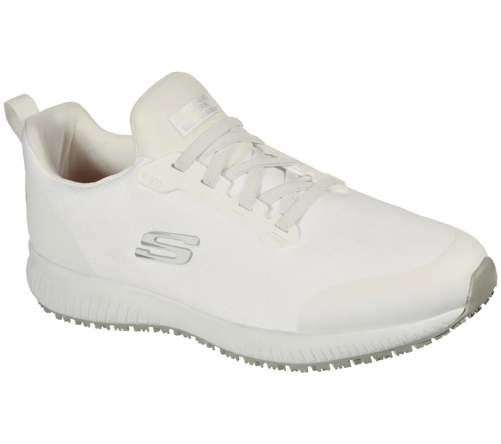 Work & Safety|Sapatos Com Atacadores-SKECHERS Work: Squad SR - Myton BRANCO