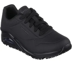 Com Atacadores|Sapatilhas Casuais-SKECHERS Work: Uno SR PRETO