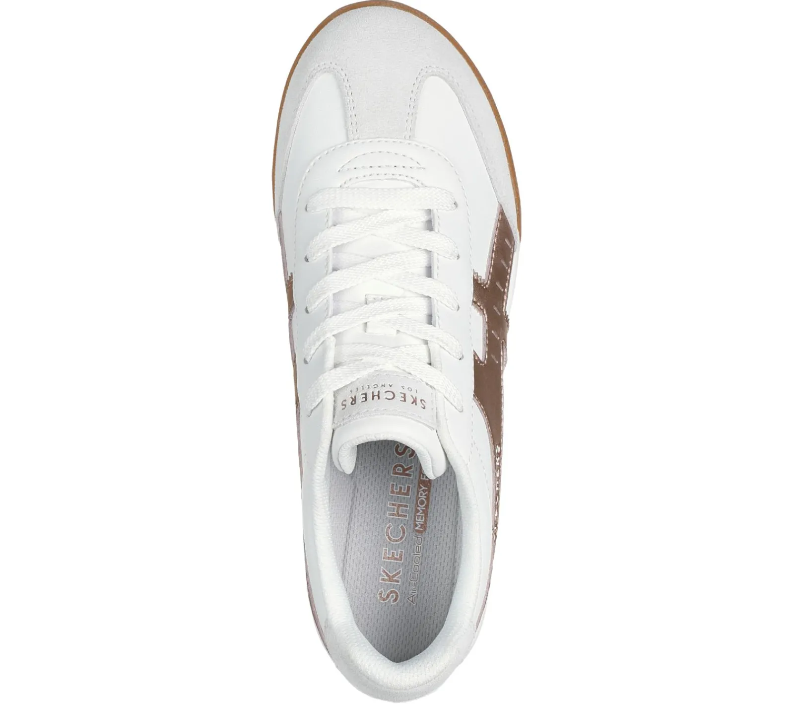 Com Atacadores|Sapatilhas Casuais-SKECHERS Zinger - Metallic Roads BRANCO /ROSA GOLD